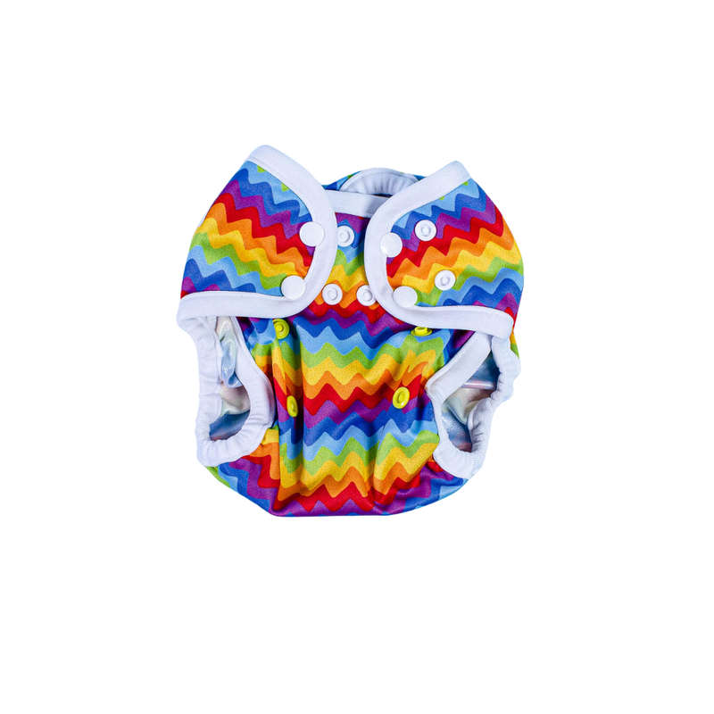 Mini matters PUL cover - newborn - Rainbow