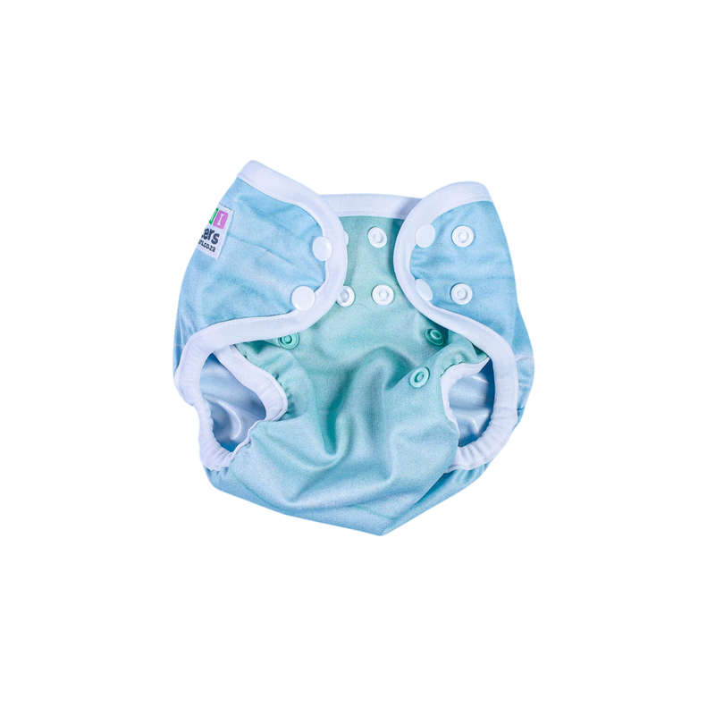 Mini matters PUL cover - newborn - Blue watercolor