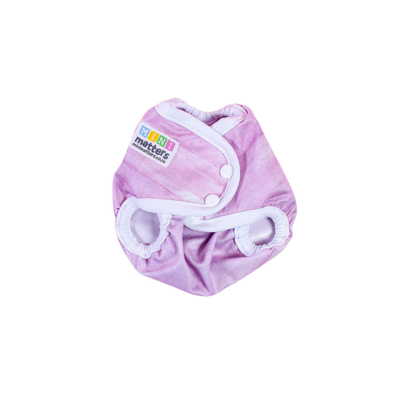 Mini matters PUL cover - newborn - Lilac watercolor