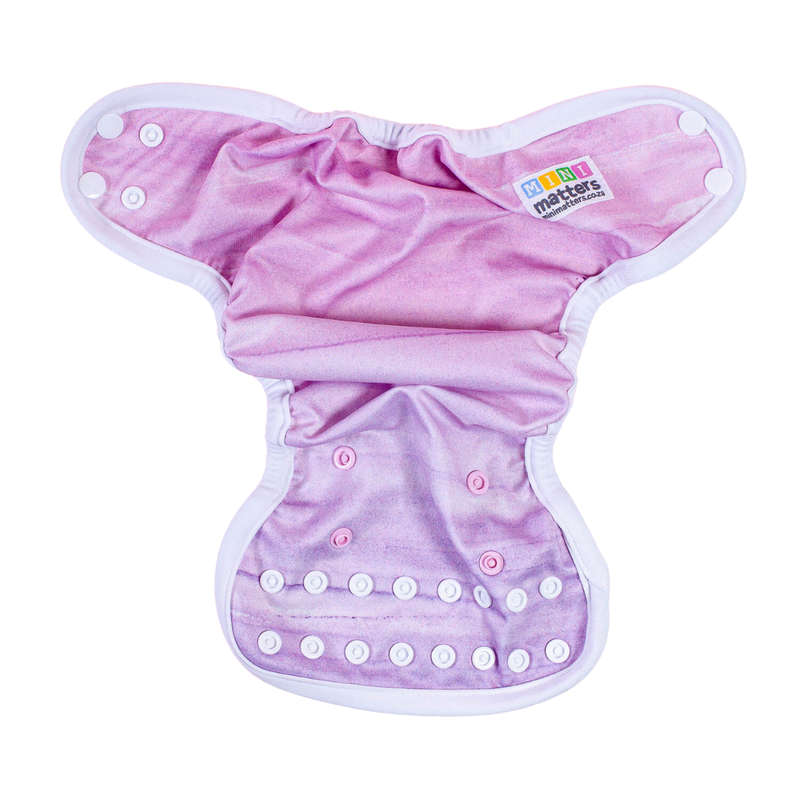 Mini matters PUL cover - newborn - Lilac watercolor