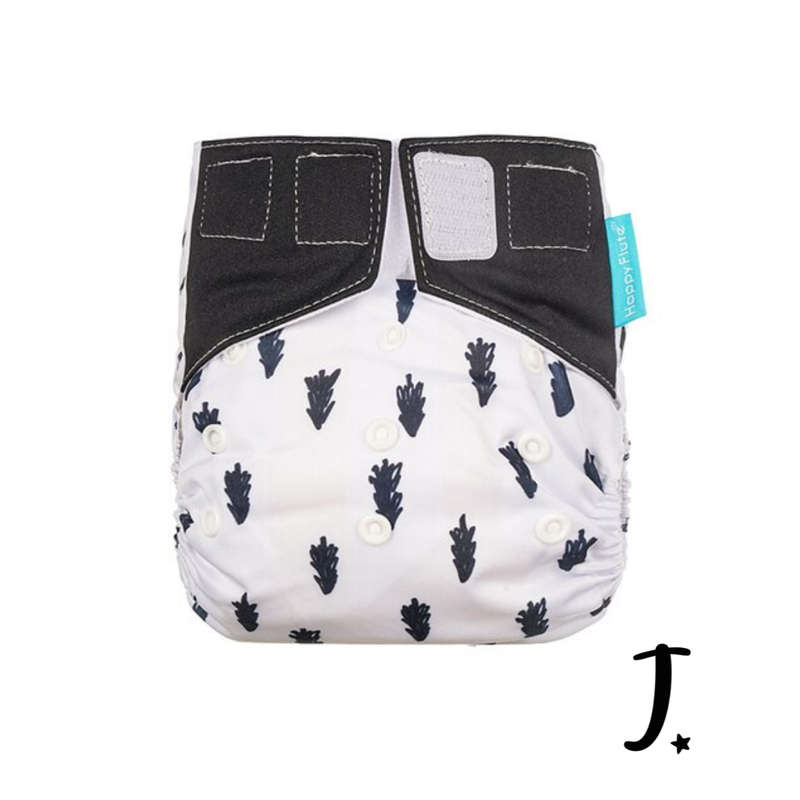 Happy Flute All-In-One Diaper, Velcro - Various prints