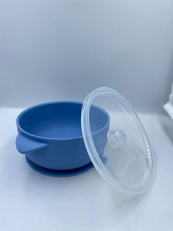 Silicone Suction bowl with lid