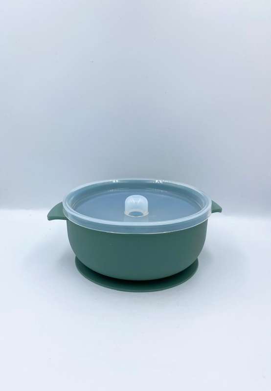 Silicone Suction bowl with lid