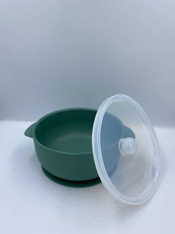 Silicone Suction bowl with lid