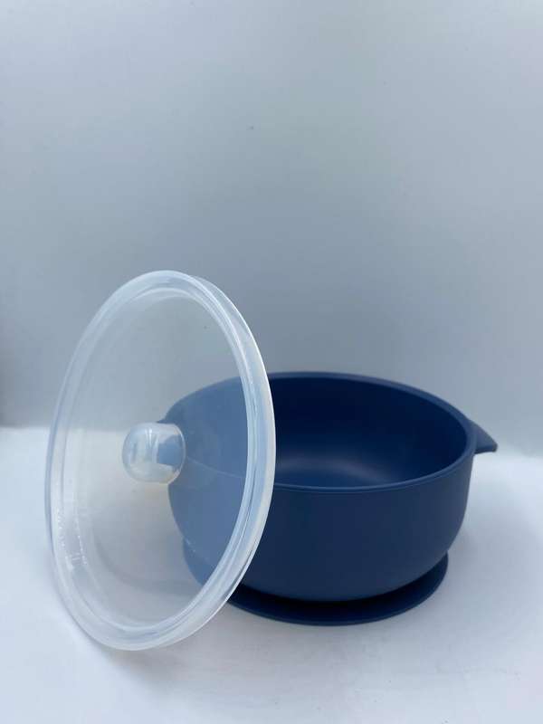 Silicone Suction bowl with lid