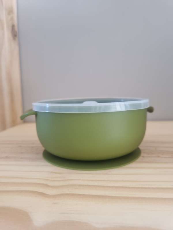 Silicone Suction bowl with lid