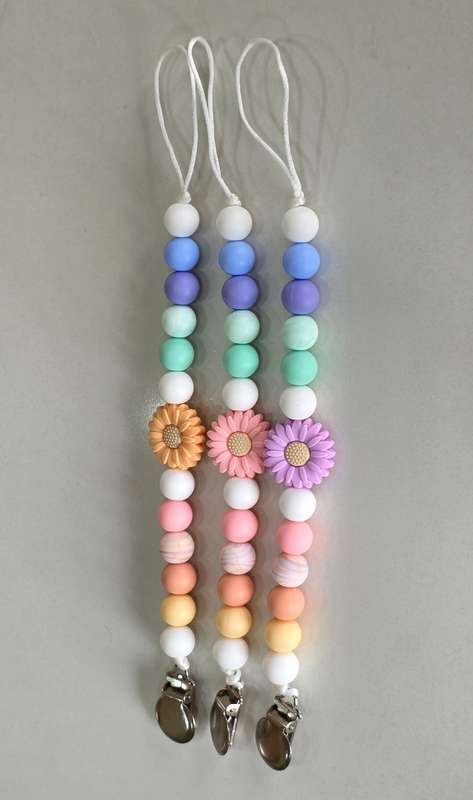 Pastel flowers Silicone Dummy Clip