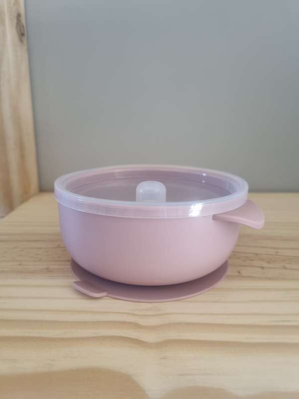 Silicone Suction bowl with lid