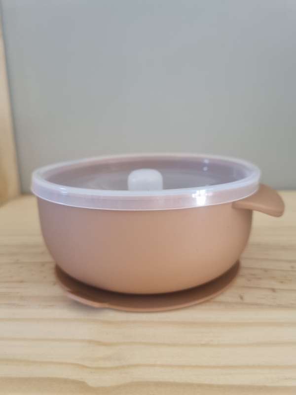 Silicone Suction bowl with lid