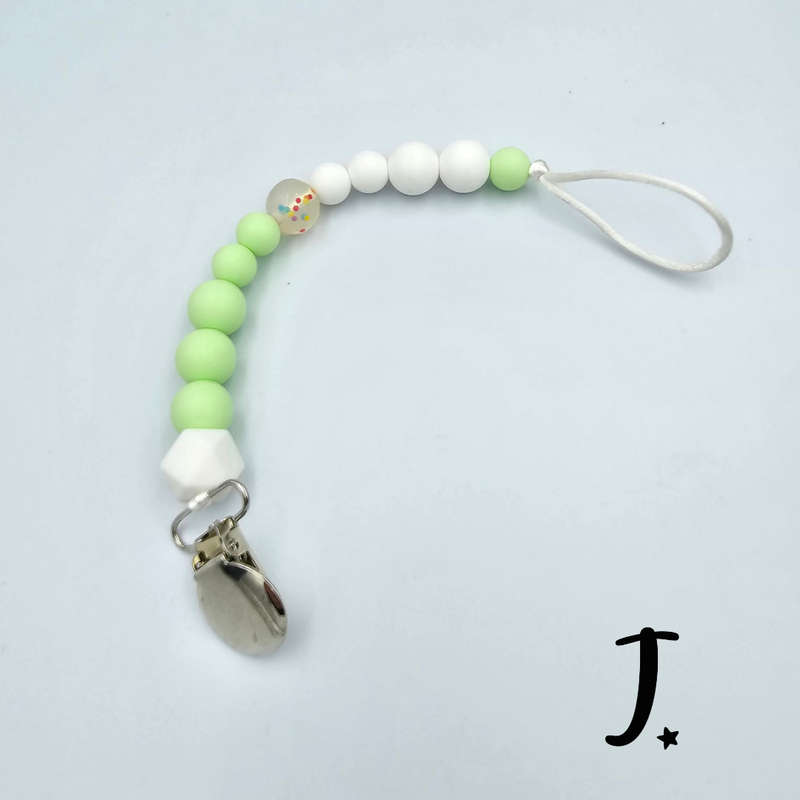 Silicone dummy clip, light green