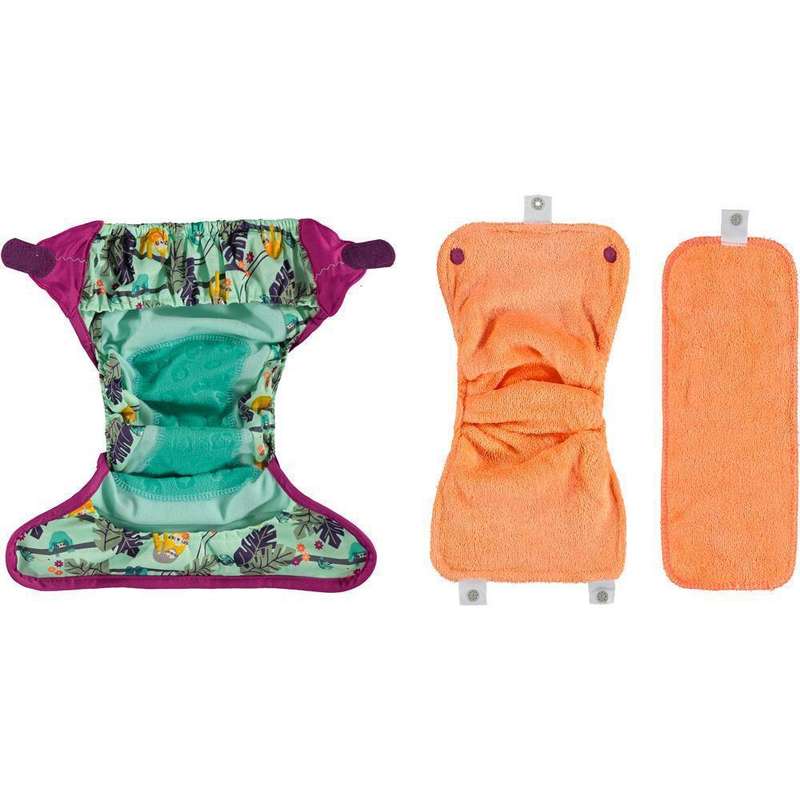 PopIn Single Printed Nappy Bamboo - Sloth