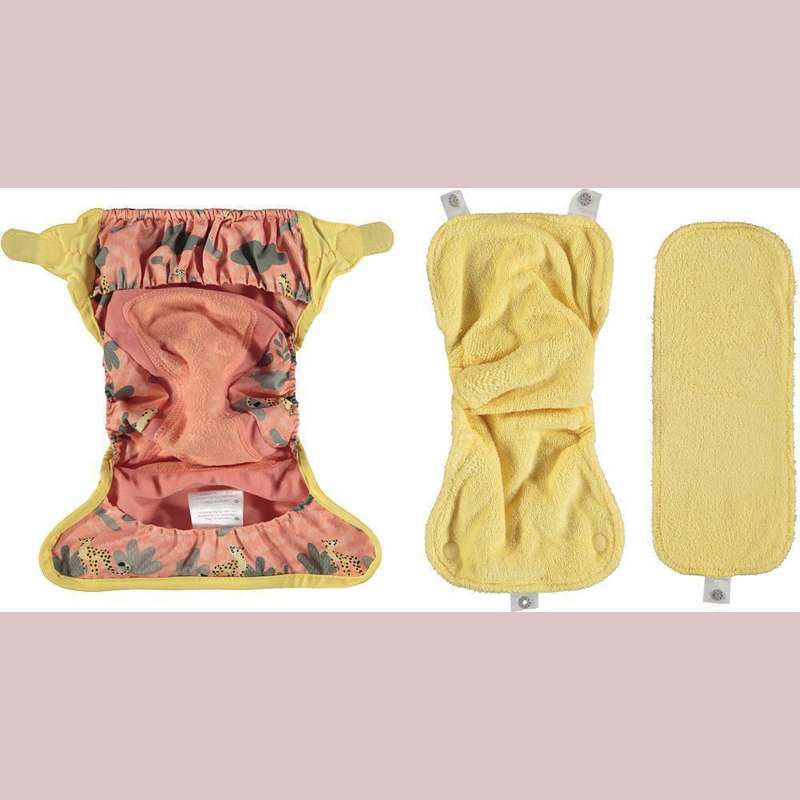 PopIn Single Printed Nappy Bamboo - Cheetah