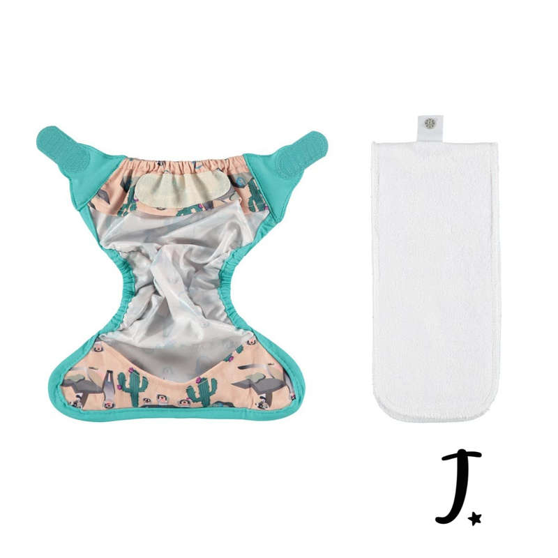 PopIn Single Printed Nappy Bamboo - Ferret (Newborn)