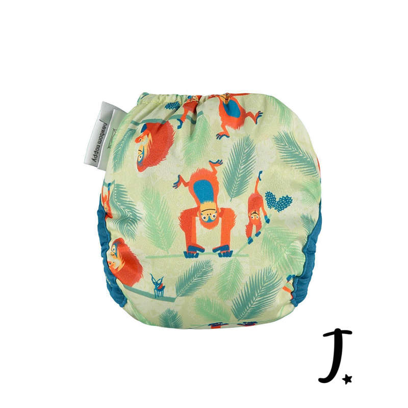 PopIn Single Printed Nappy Bamboo - Orangutan(Newborn)