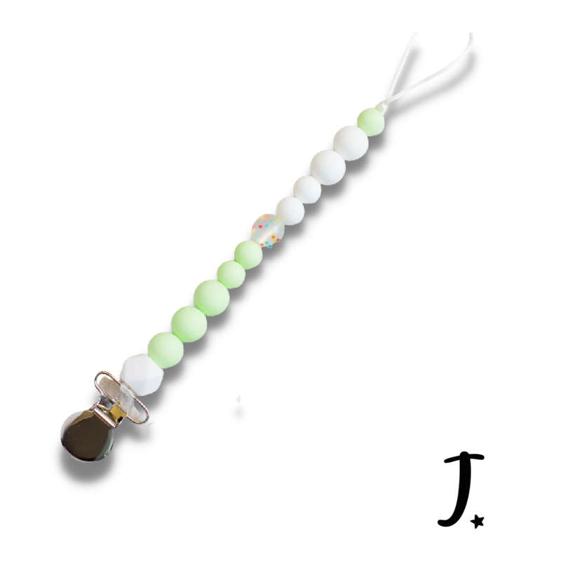 Silicone dummy clip, light green