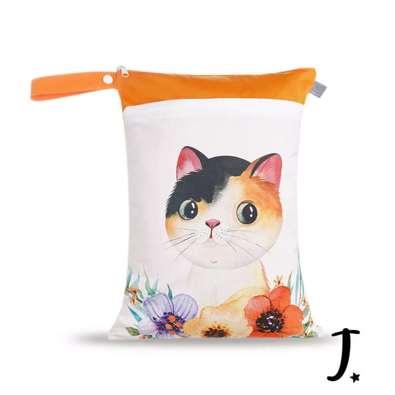 Tibby kitten wet bag position print