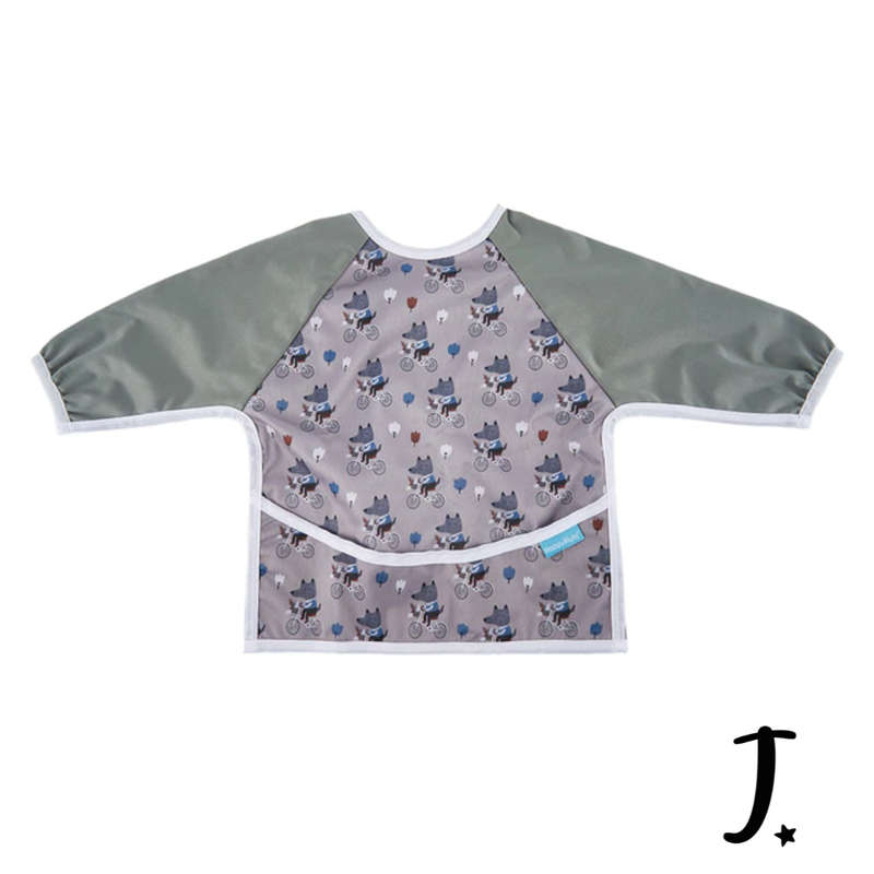 Long sleeve bib - Fox on a bicycle