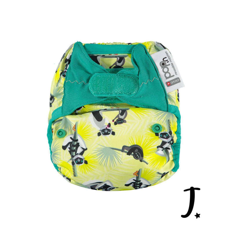 PopIn Single Printed Nappy Bamboo - Lemur