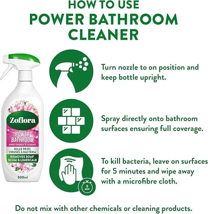 Zoflora Bathroom Cleaner - Sweet Freesia & Jasmine