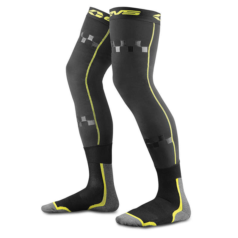 EVS Fusion Socks - Hi Viz Black | Fluo Yellow