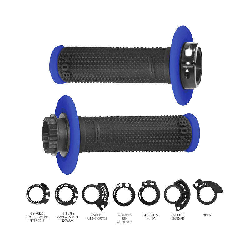 Progrip 708 Lock On MX Grips Black | Blue