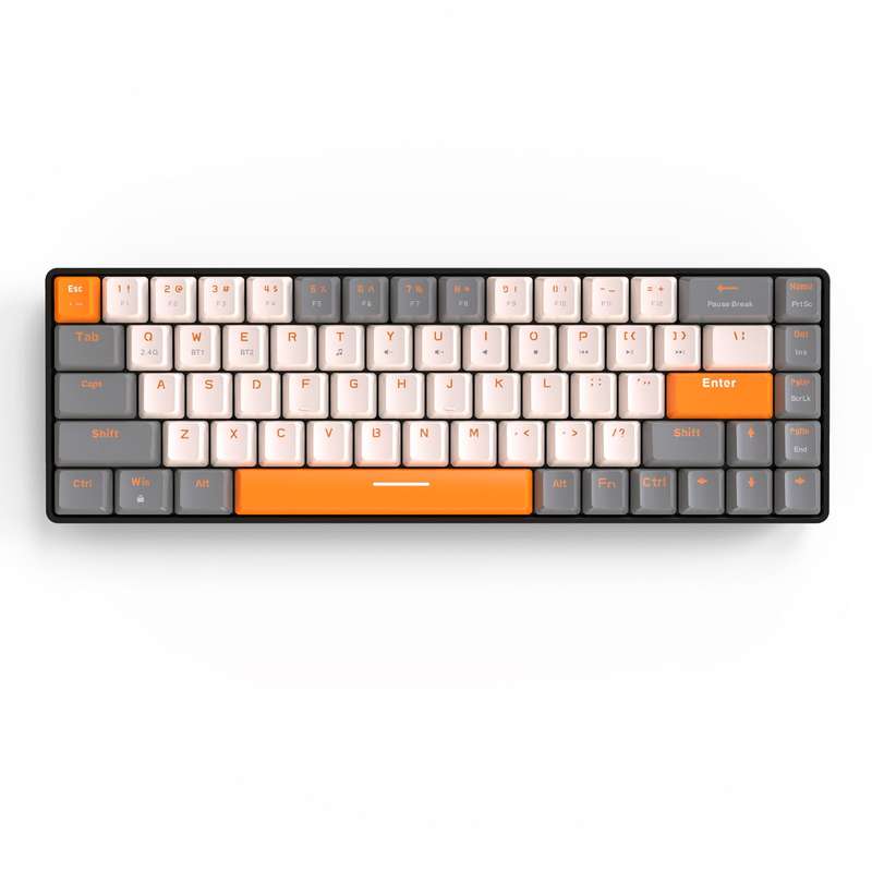 Wireless Mini Mechanical Keyboard Red-Switch 68 Keys