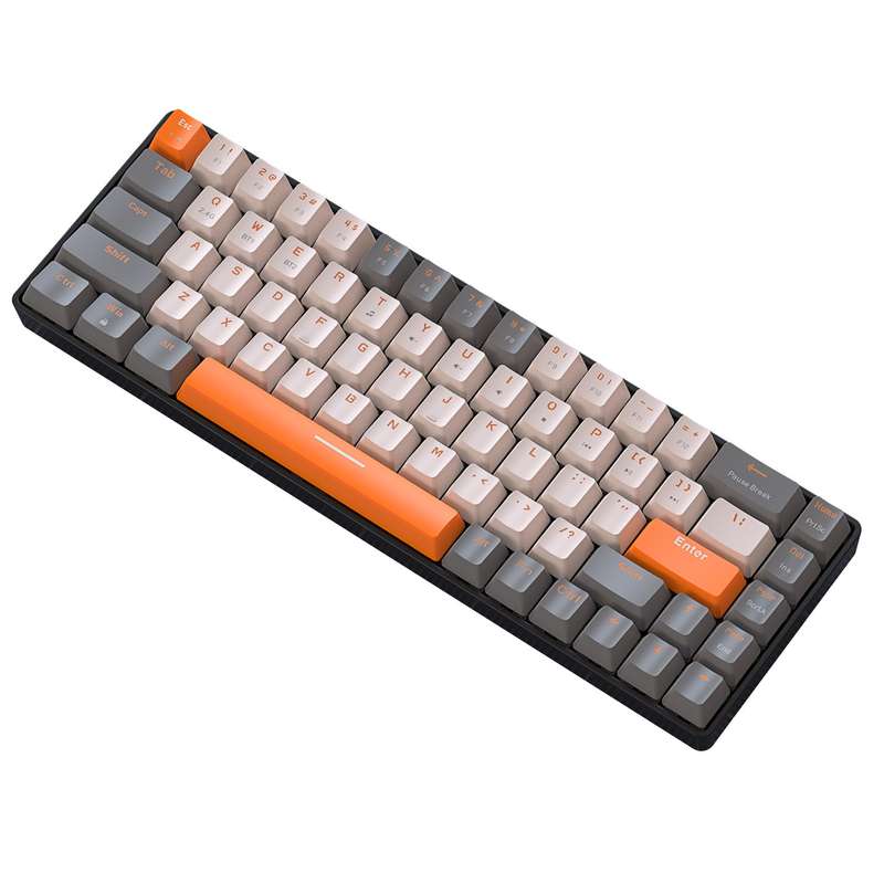 Wireless Mini Mechanical Keyboard Red-Switch 68 Keys