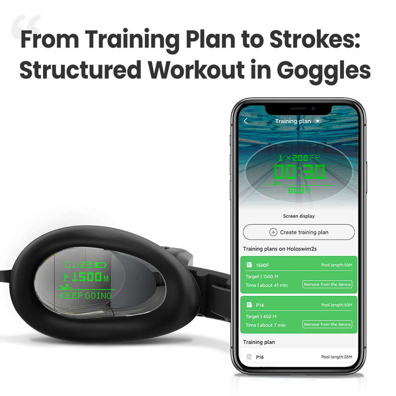 Holoswim AR Smart Swim Goggles 2 Pro With Real Time Metrics & Smart Display
