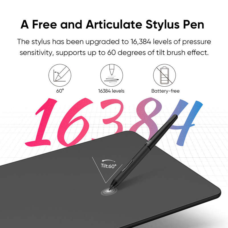 XPPen Deco01 V3 Graphics Drawing Tablet With Stylus Green