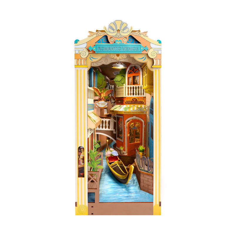 Robotime Romantic Venice DIY Book Nook Shelf Insert Miniature Dollhouse