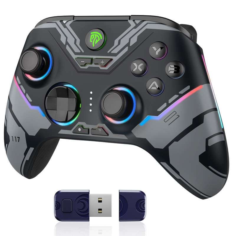 EasySMX X15 Wireless RGB Controller  Hall Effect Joystick & Trigger for Windows / Steam / Swit...