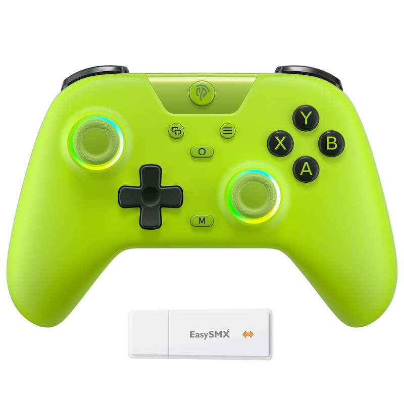 EasySMX X05 Hall Effect Gaming Controller For PC / Steam / Nintendo Switch Green