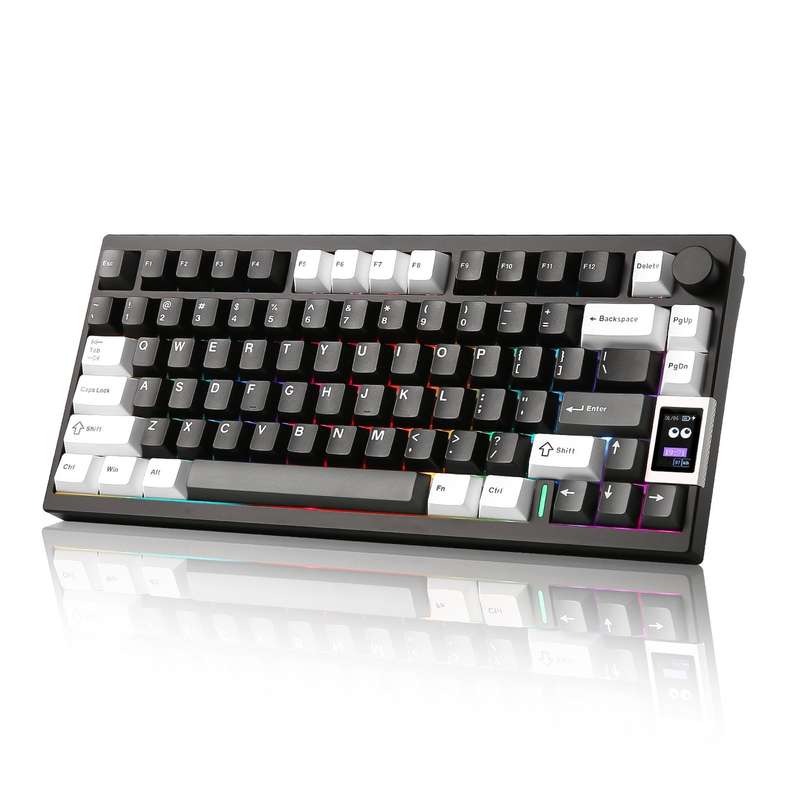 YUNZII AL80 QMK/VIA Aluminum LCD Wireless Mechanical Gaming Keyboard
