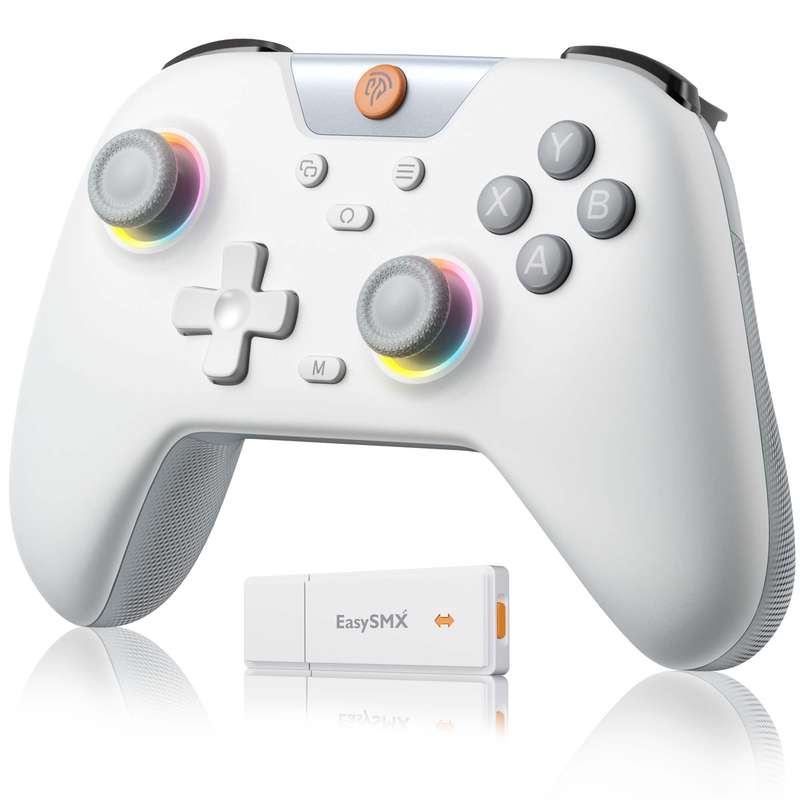 EasySMX X05 Hall Effect Gaming Controller For PC / Steam / Nintendo Switch Grey