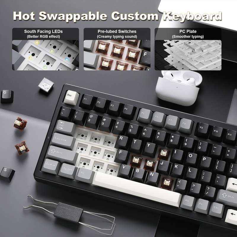 YUNZII IF99 QMK/VIA Full Size LCD Mechanical Gaming Keyboard