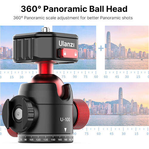 Ulanzi U-100 Claw Quick Release Ball Head with Side Cold Shoe Mount