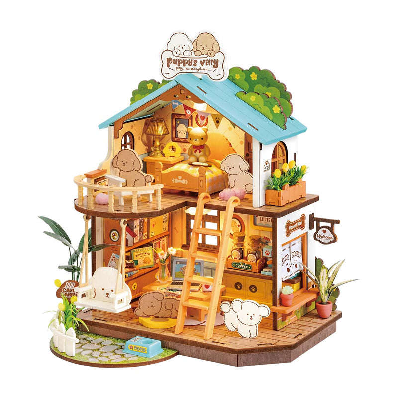Robotime Puppy's Cozy Villa DIY Miniature House