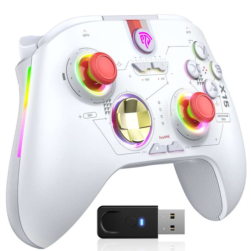 EasySMX X15 Wireless RGB Controller  Hall Effect Joystick & Trigger for Windows / Steam / Swit...