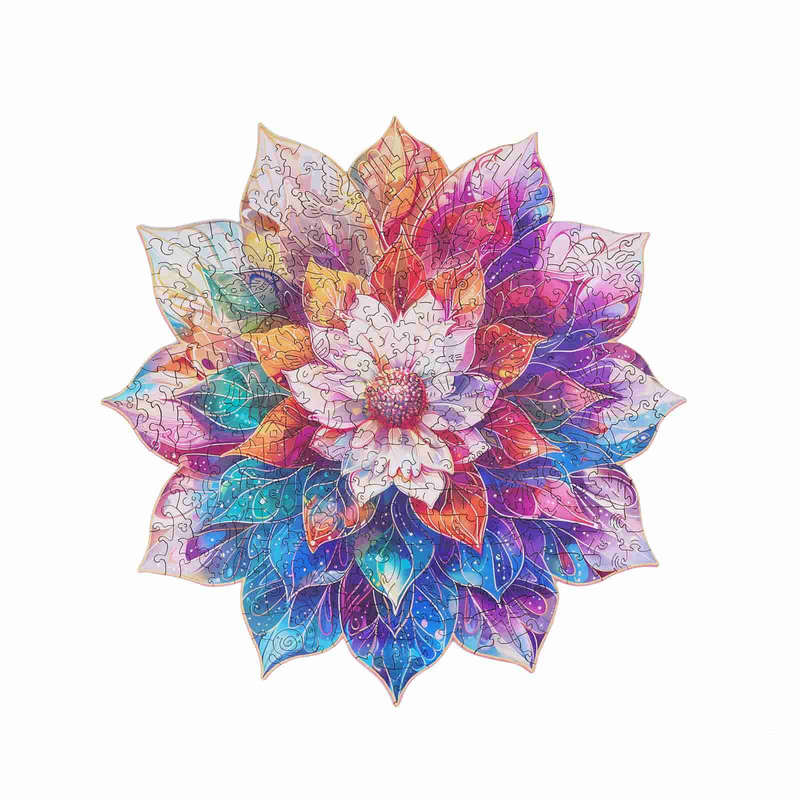 Robotime Mystic Mandala Flower Wooden Jigsaw Puzzle