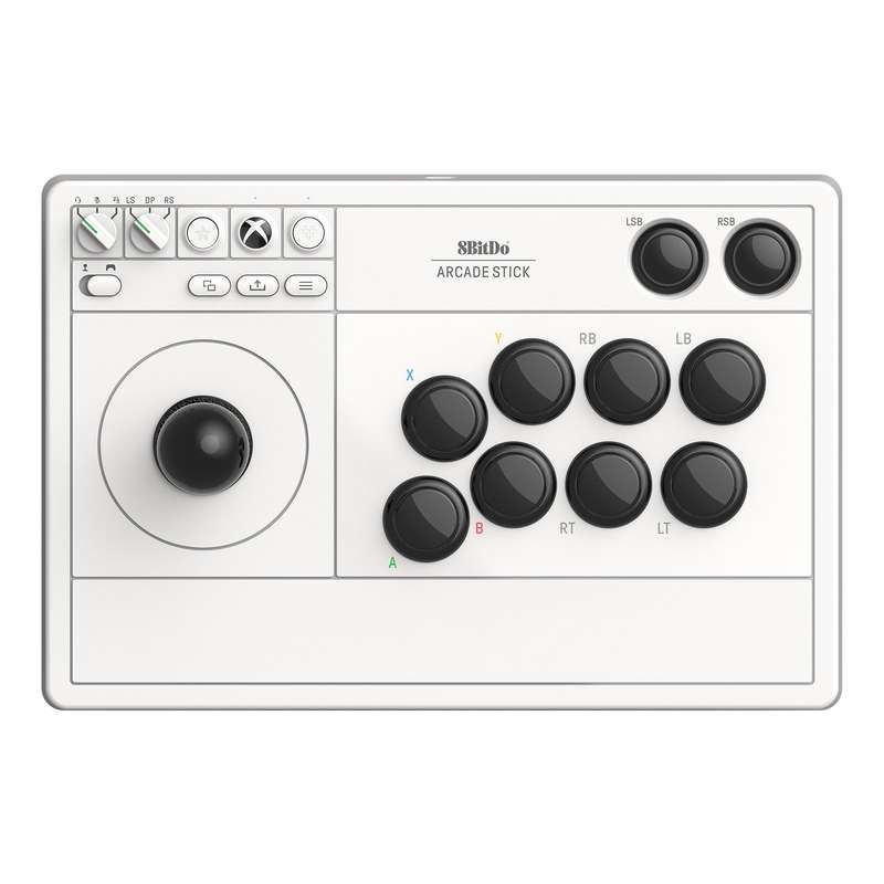 8BitDo Retro Arcade Stick for Xbox & Windows 10 Devices White