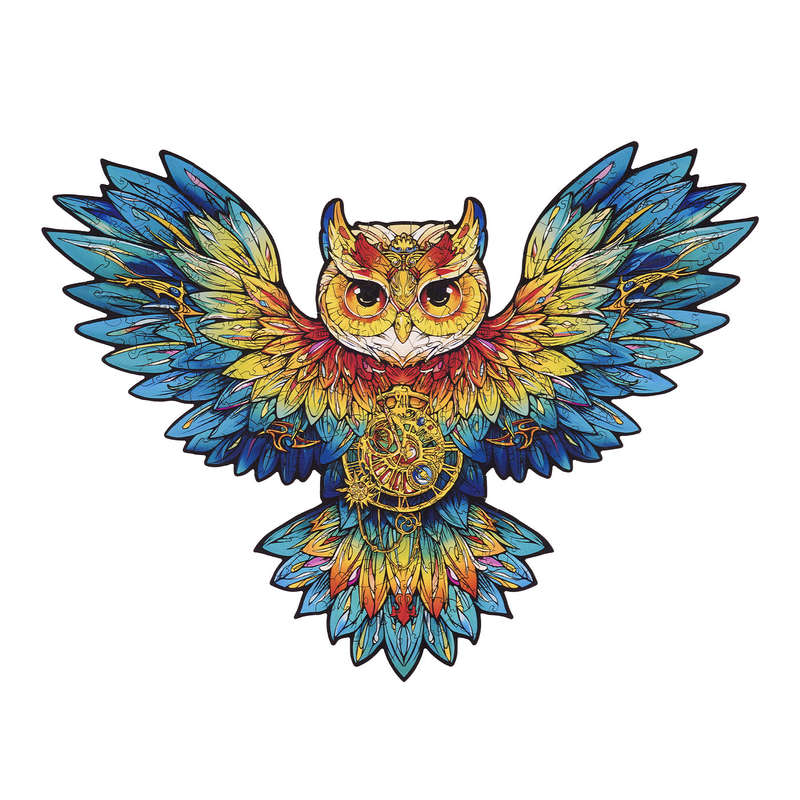 Robotime Owl Colorful Wooden Jigsaw Puzzle