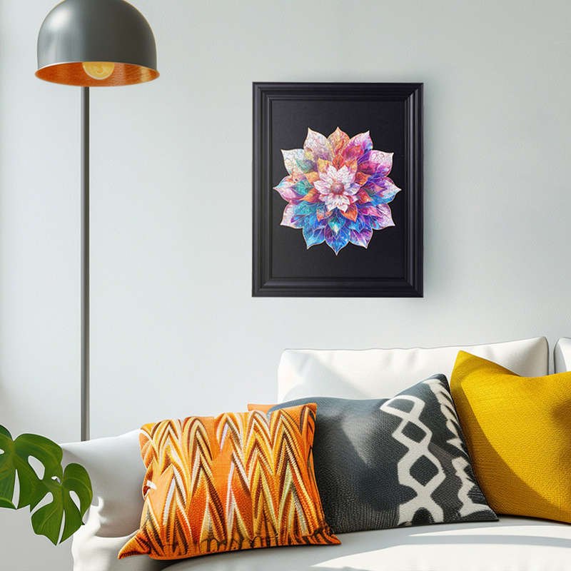 Robotime Mystic Mandala Flower Wooden Jigsaw Puzzle