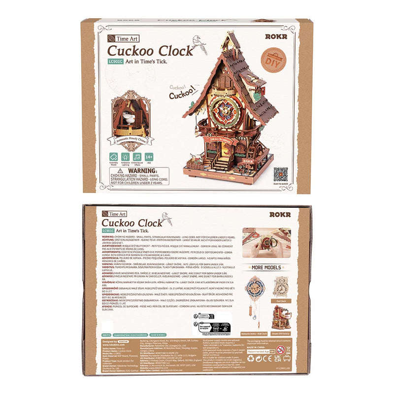 Robotime DIY Cuckoo Clock Mechanical 3D Wooden Puzzle