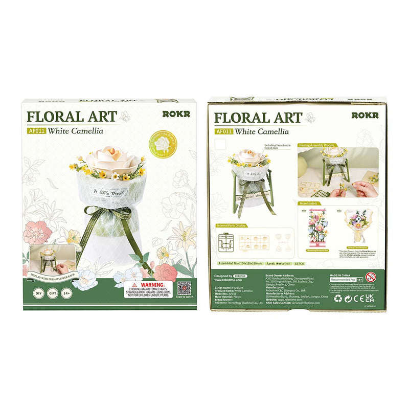 Robotime White Camellia DIY 3D Puzzle