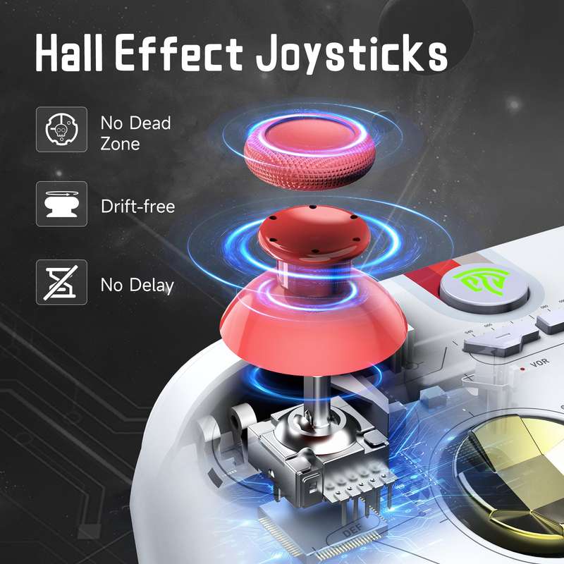 EasySMX X15 Wireless RGB Controller  Hall Effect Joystick & Trigger for Windows / Steam / Swit...