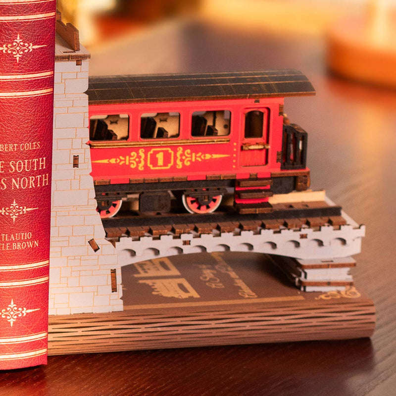 Robotime Century Train DIY Book Nook Shelf Insert Miniature Dollhouse