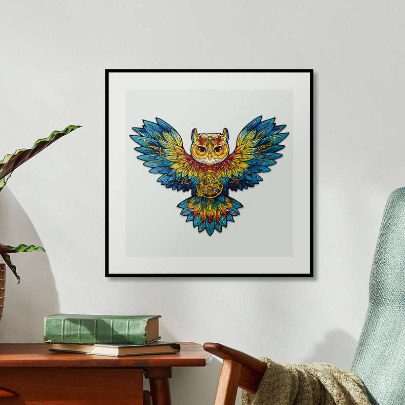 Robotime Owl Colorful Wooden Jigsaw Puzzle