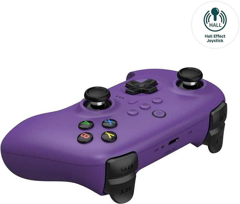 8BitDo Ultimate 2.4G Gaming Controller with Charging Dock (Hall Effect Joysticks) Purple