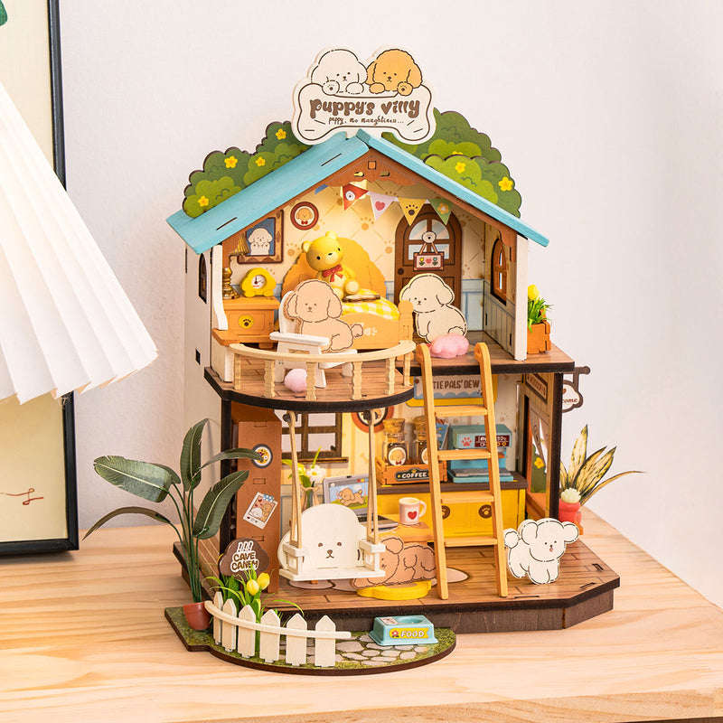 Robotime Puppy's Cozy Villa DIY Miniature House