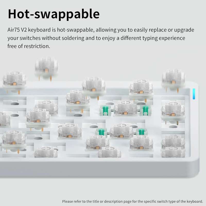 Nuphy Air75 V2 Low-Profile Moss Switches Wireless Mechanical Keyboard